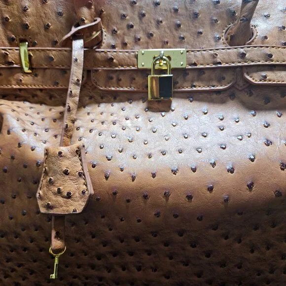 Large Ostrich Designer Inspired Bag 👜 - Picture 7 of 9